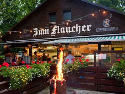 Biergarten Zum Flaucher Abendstimmung